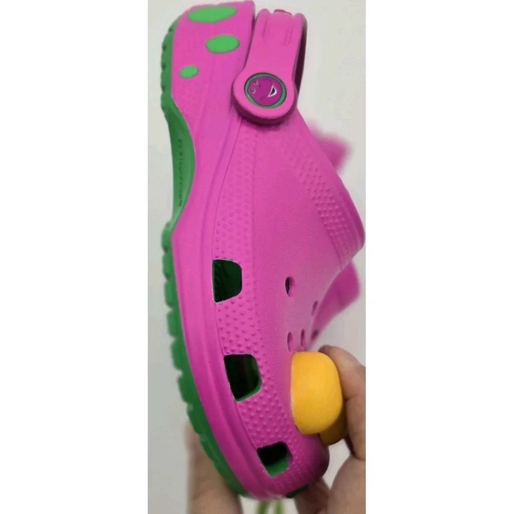 Crocs Kids' Size‎ J2 Barney Classic Clog Limited Edition Big Kids NWOT